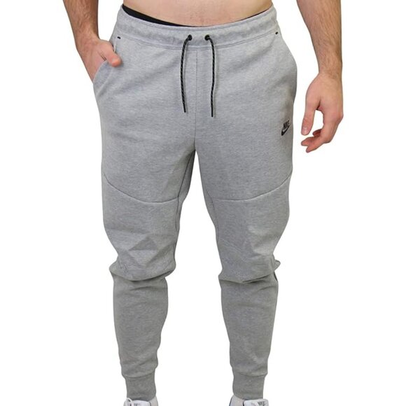 Nike Sportswear Men's Light Grey Heathered Tech Fleece Jogger Pants Size XL
